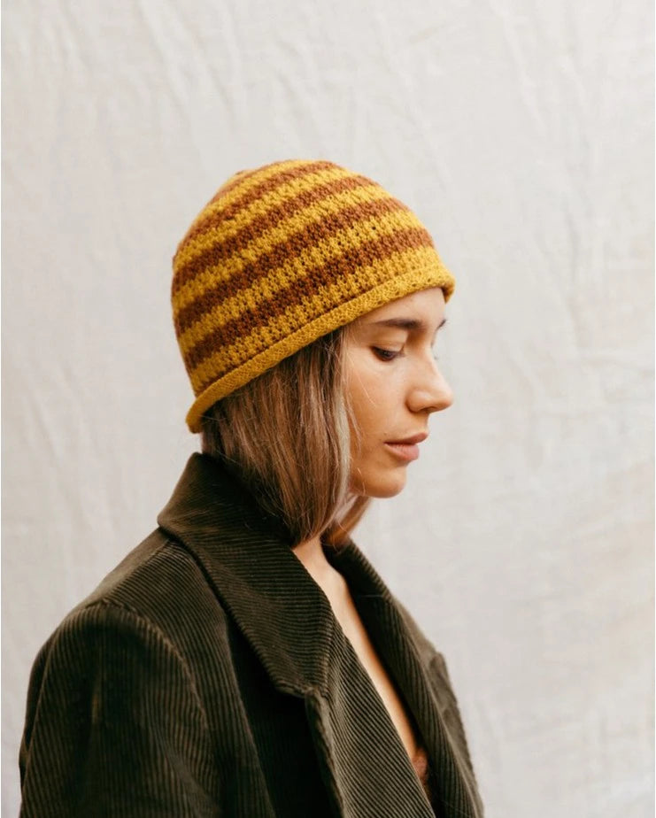 Ben Beanie Yellow and Brown